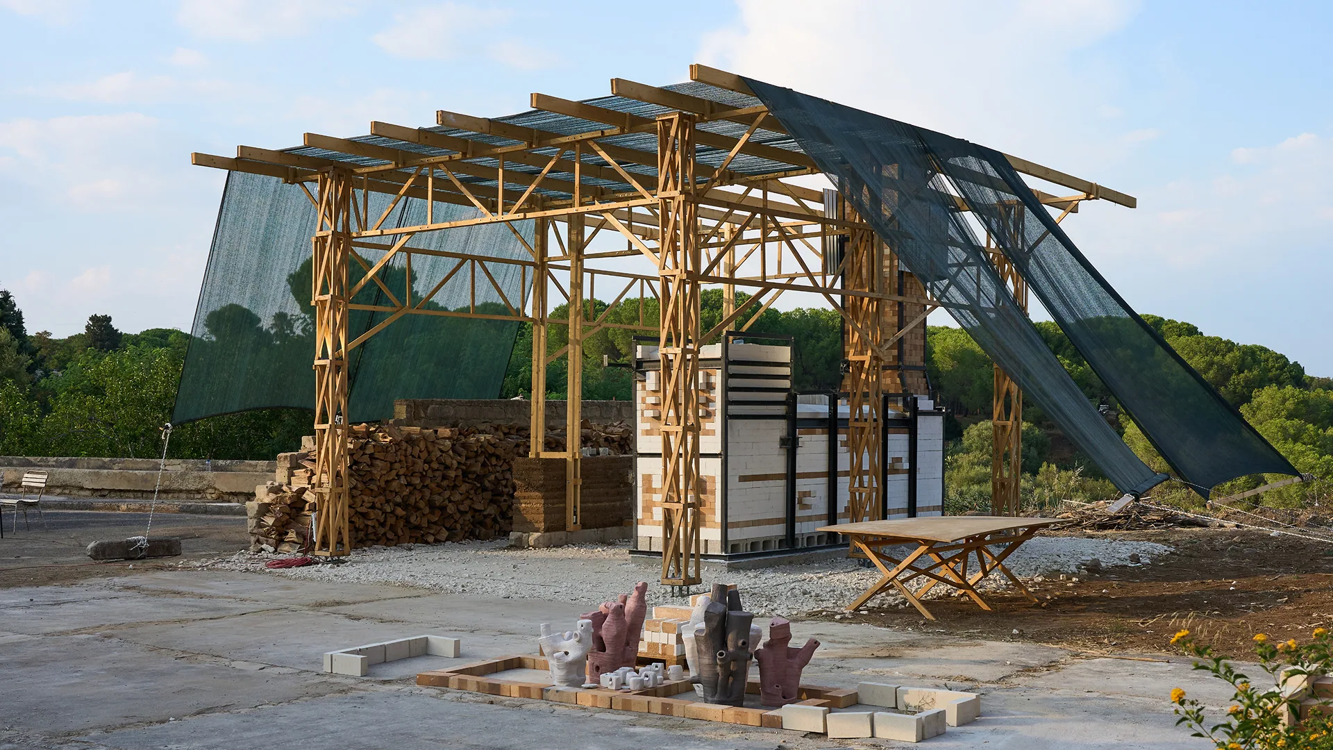 Struttura in legno con copertura — BC26, esterno, Bosco di Santo Pietro, luglio–agosto 2026